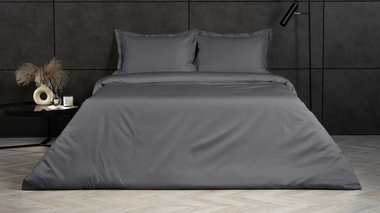 مفروشات السرير Askona Home جرافيت, المقاس الأوروبي (200x220 سم)