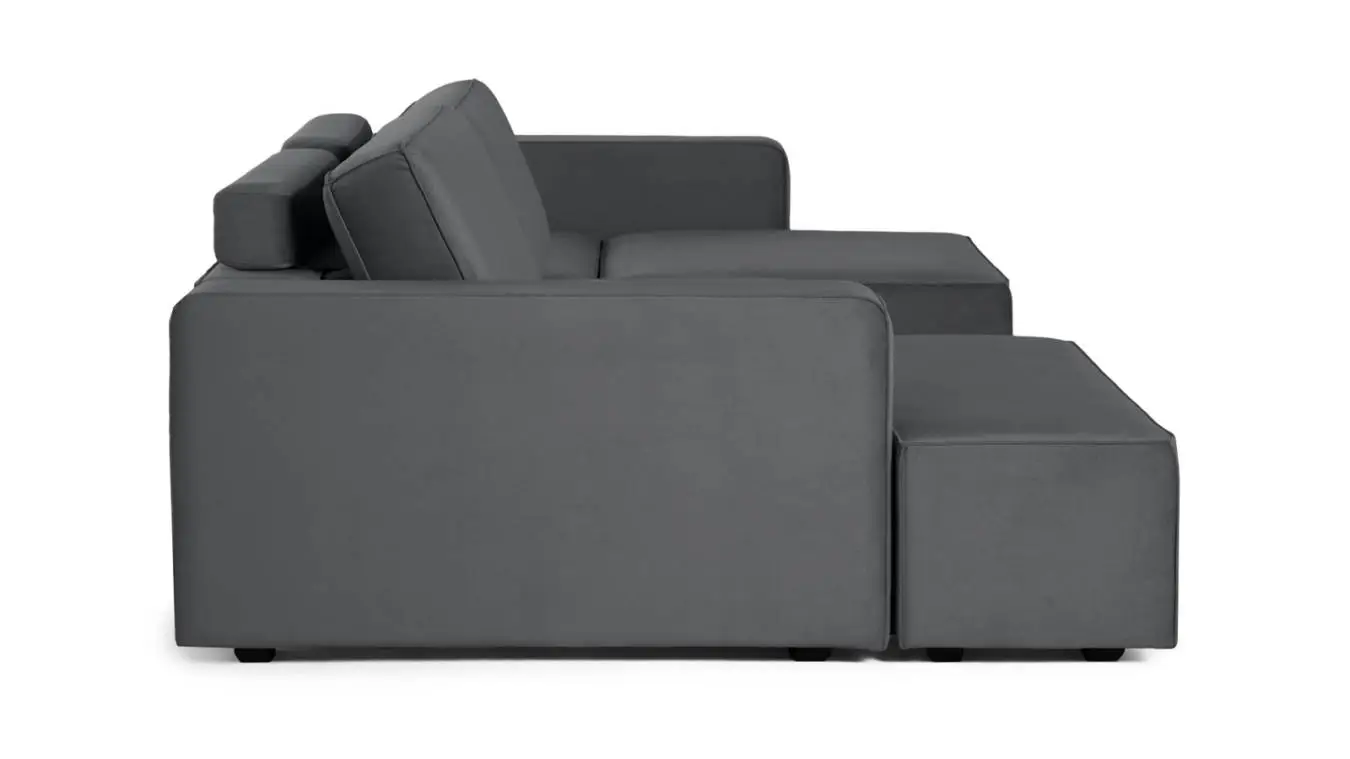 Sofa Ralf three seater, with armrests with a laundry box with a canape on the left Askona - 8 - большое изображение